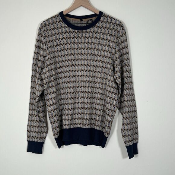 Vintage 90s Y2K Point Zero Large Sweater Dad Eclectic Grandpa Grandpacore NWT - Picture 1 of 9